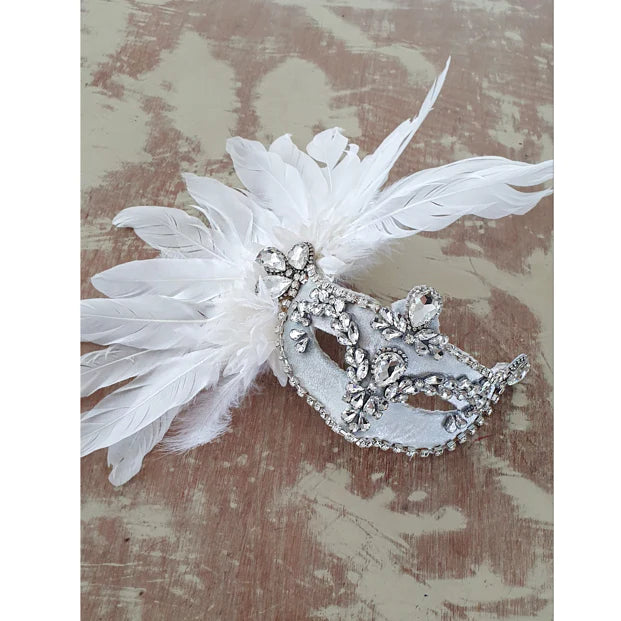 Venice Mask with Feathers T