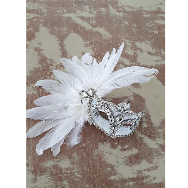 Venice Mask with Feathers T