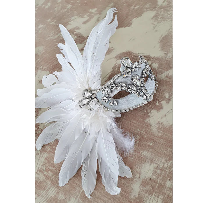 Venice Mask with Feathers T