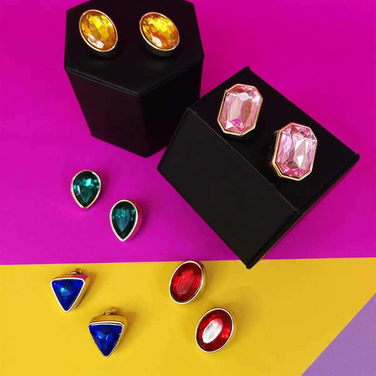 Colored Earrings Set