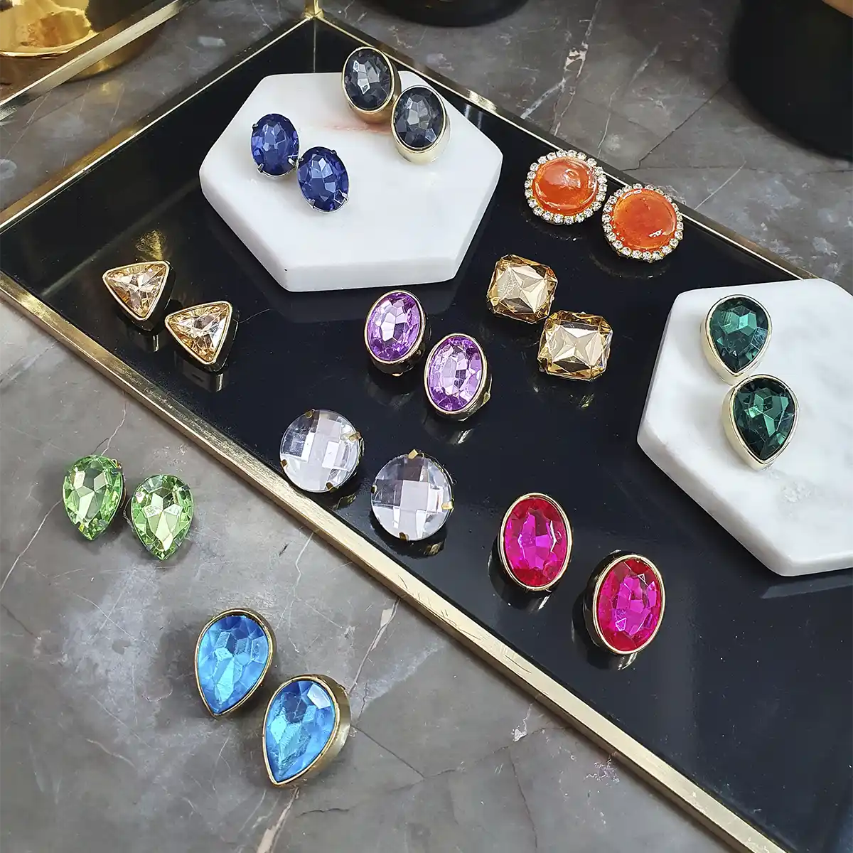 Colored Earrings Set