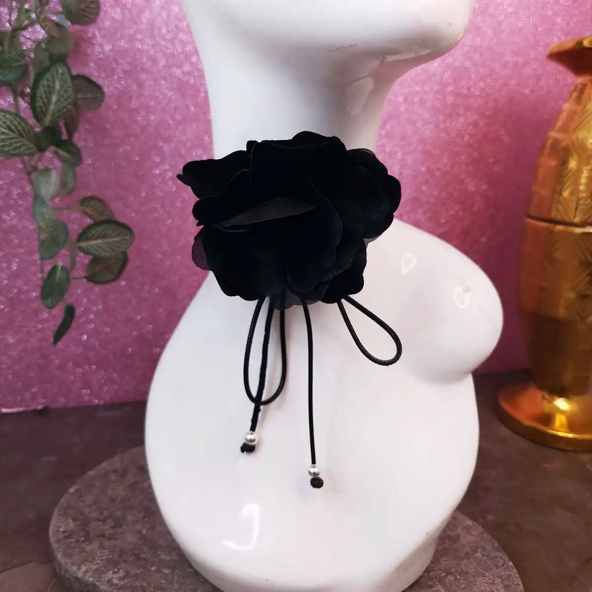 Helena Flower Cord Choker