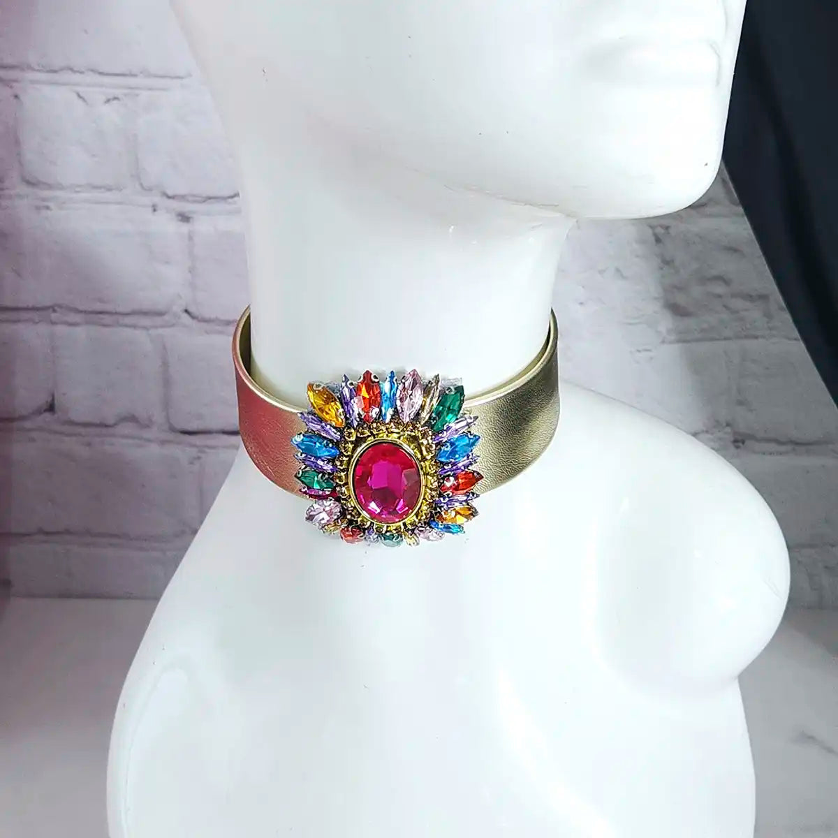 Rainbow Medallion Choker
