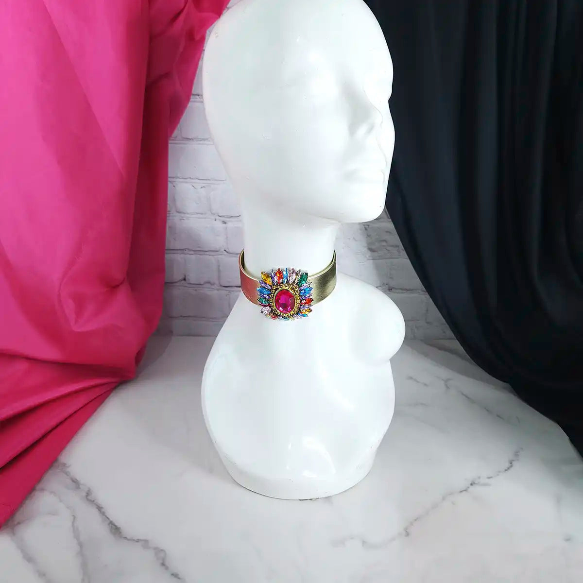 Rainbow Medallion Choker