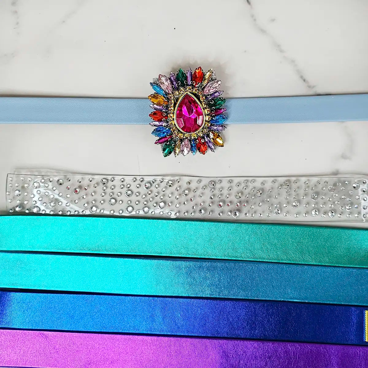 Rainbow Medallion Choker