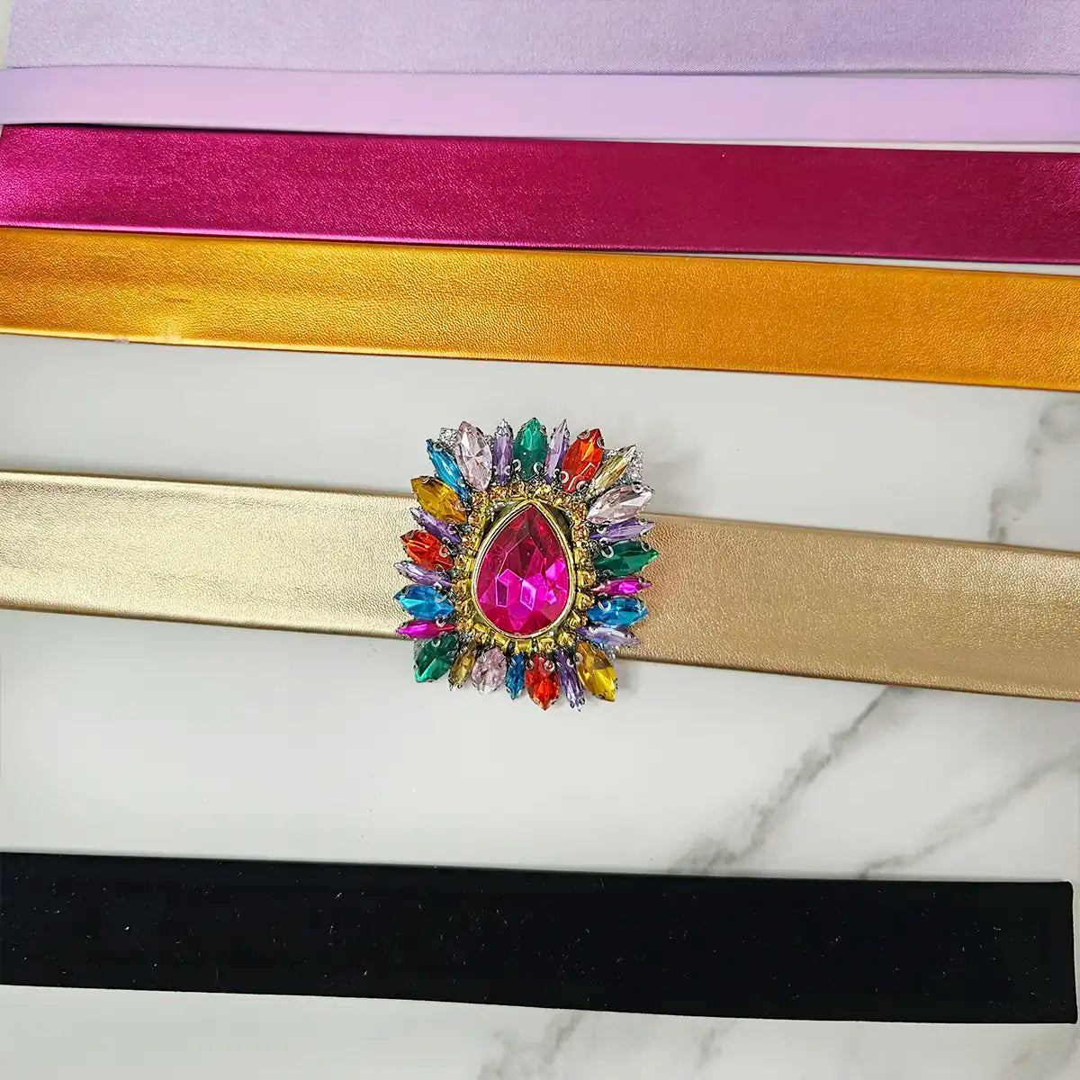 Rainbow Medallion Choker