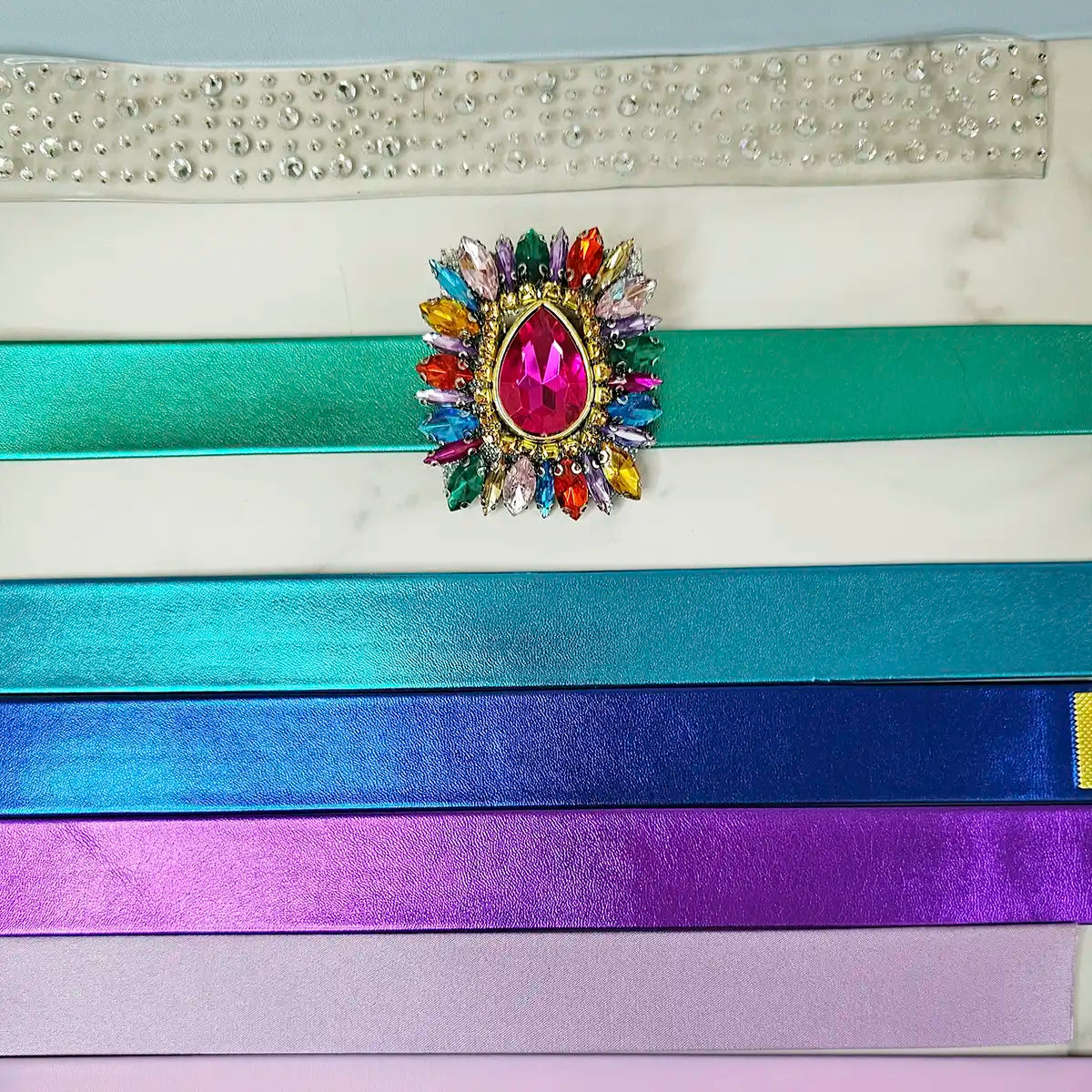 Rainbow Medallion Choker