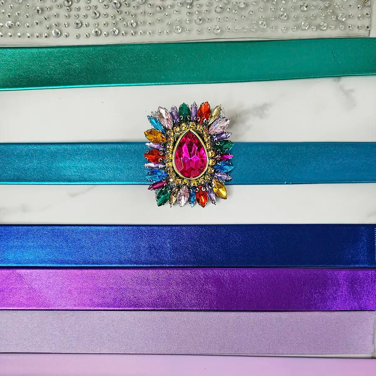 Rainbow Medallion Choker