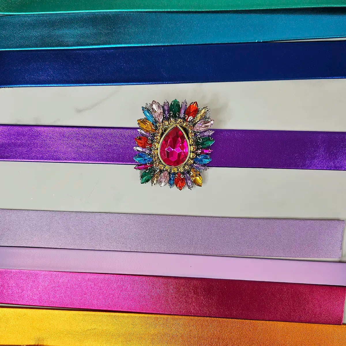 Rainbow Medallion Choker