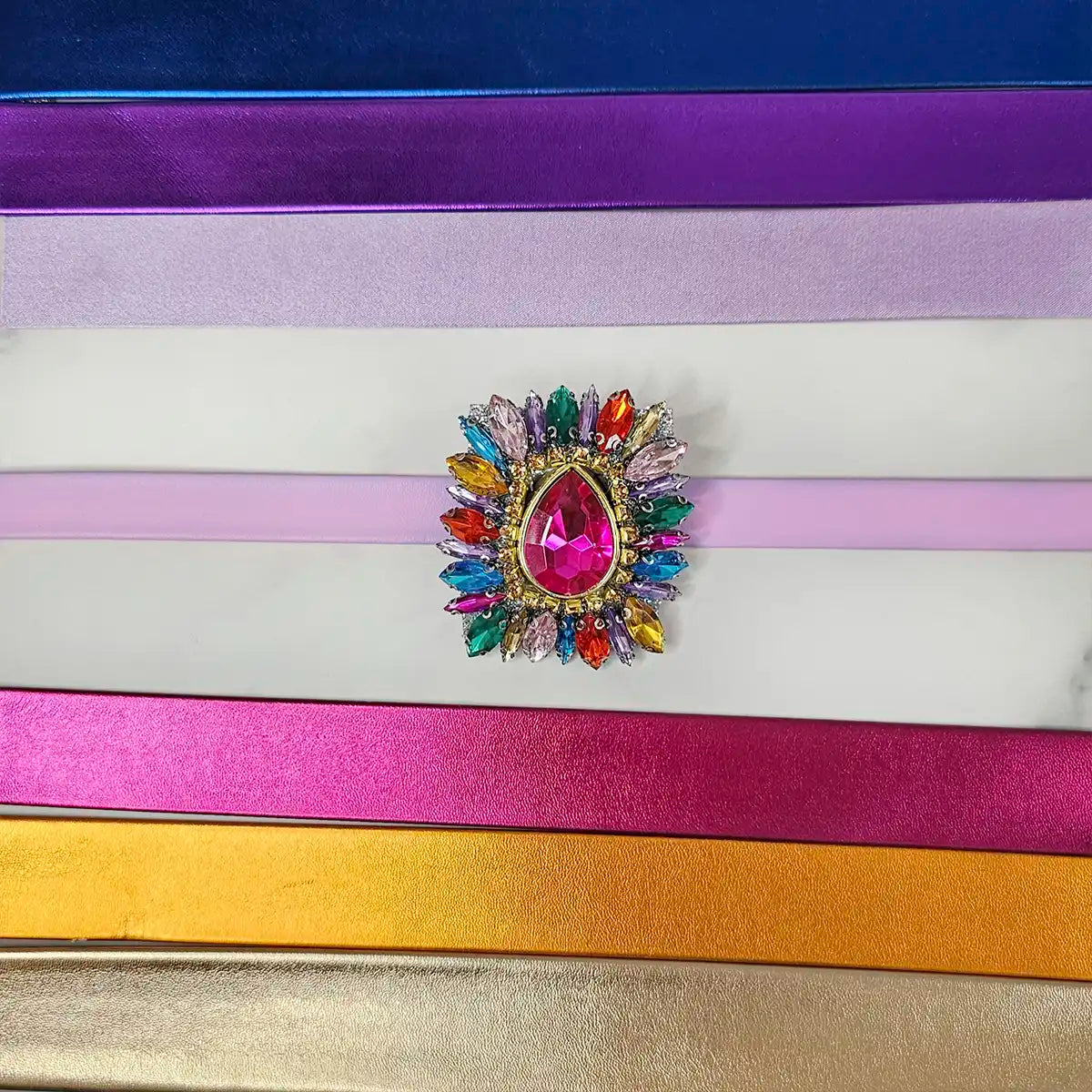 Rainbow Medallion Choker