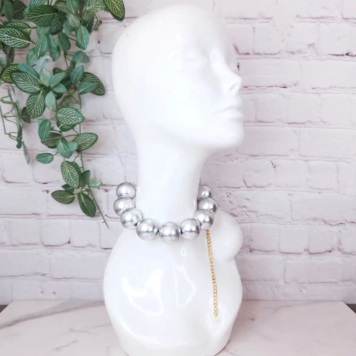 Metallic Pink Ariel Necklace