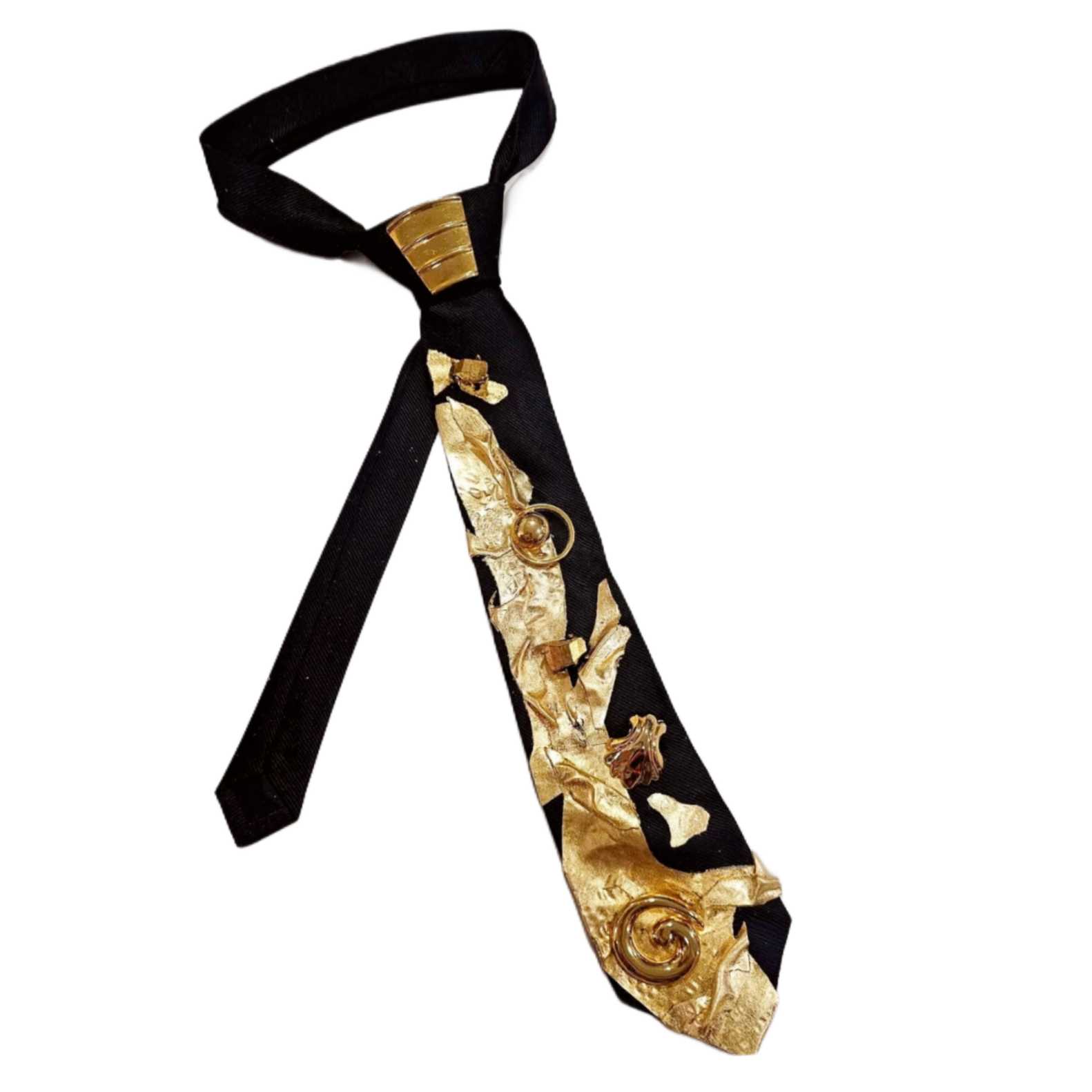 Corbata Asher Hoja de oro y Broches