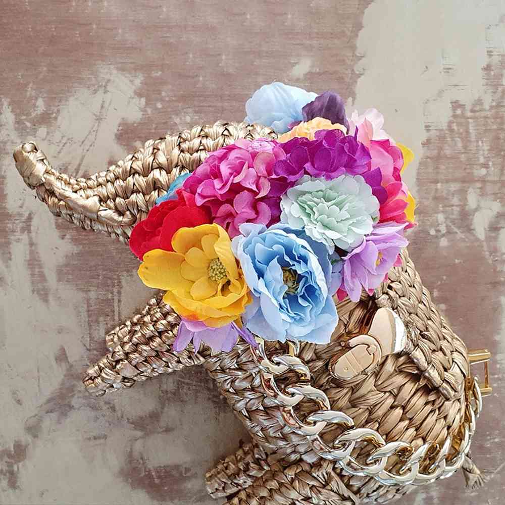 Little Elephant Bag with Flowers