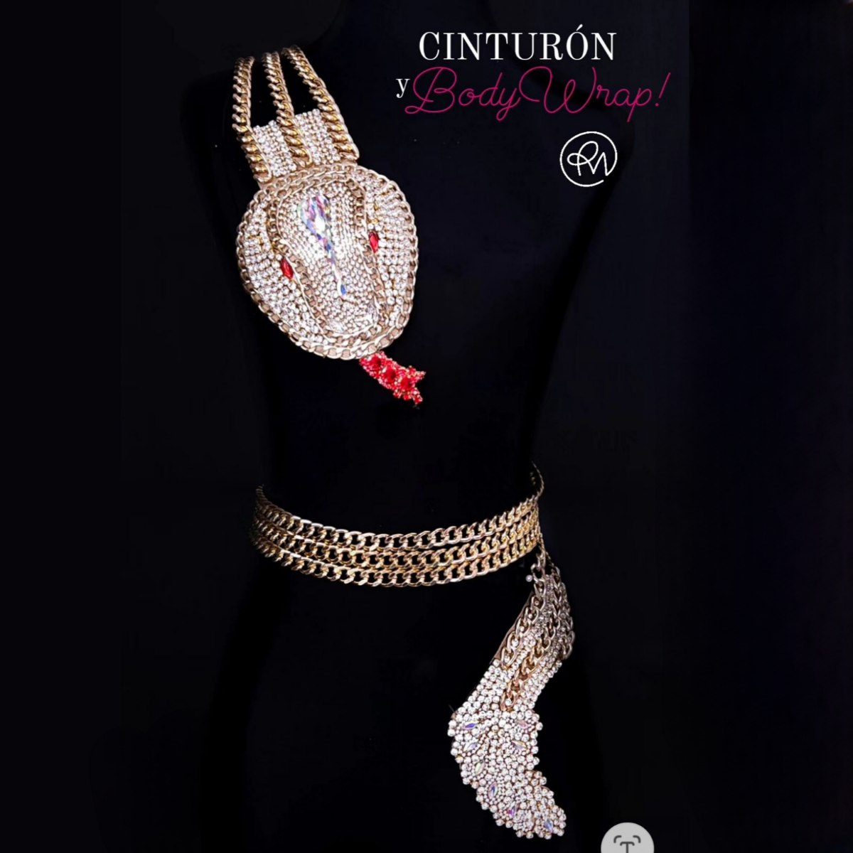 Snake Belt with Crystal Chains and BodyWrap