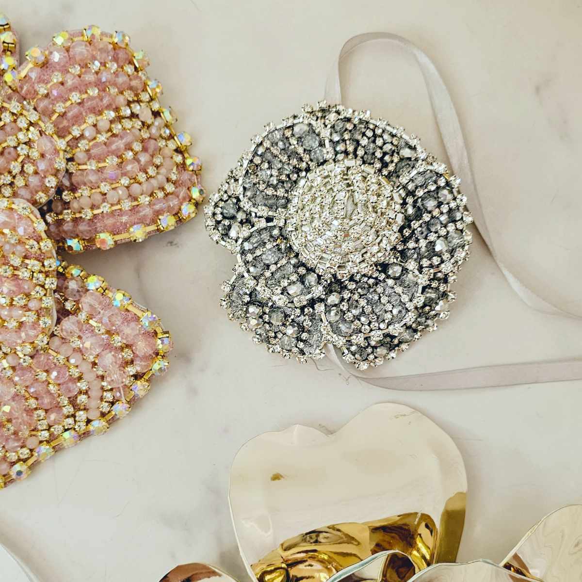 Choker Flower Capella double Clasp Belt Bracelet