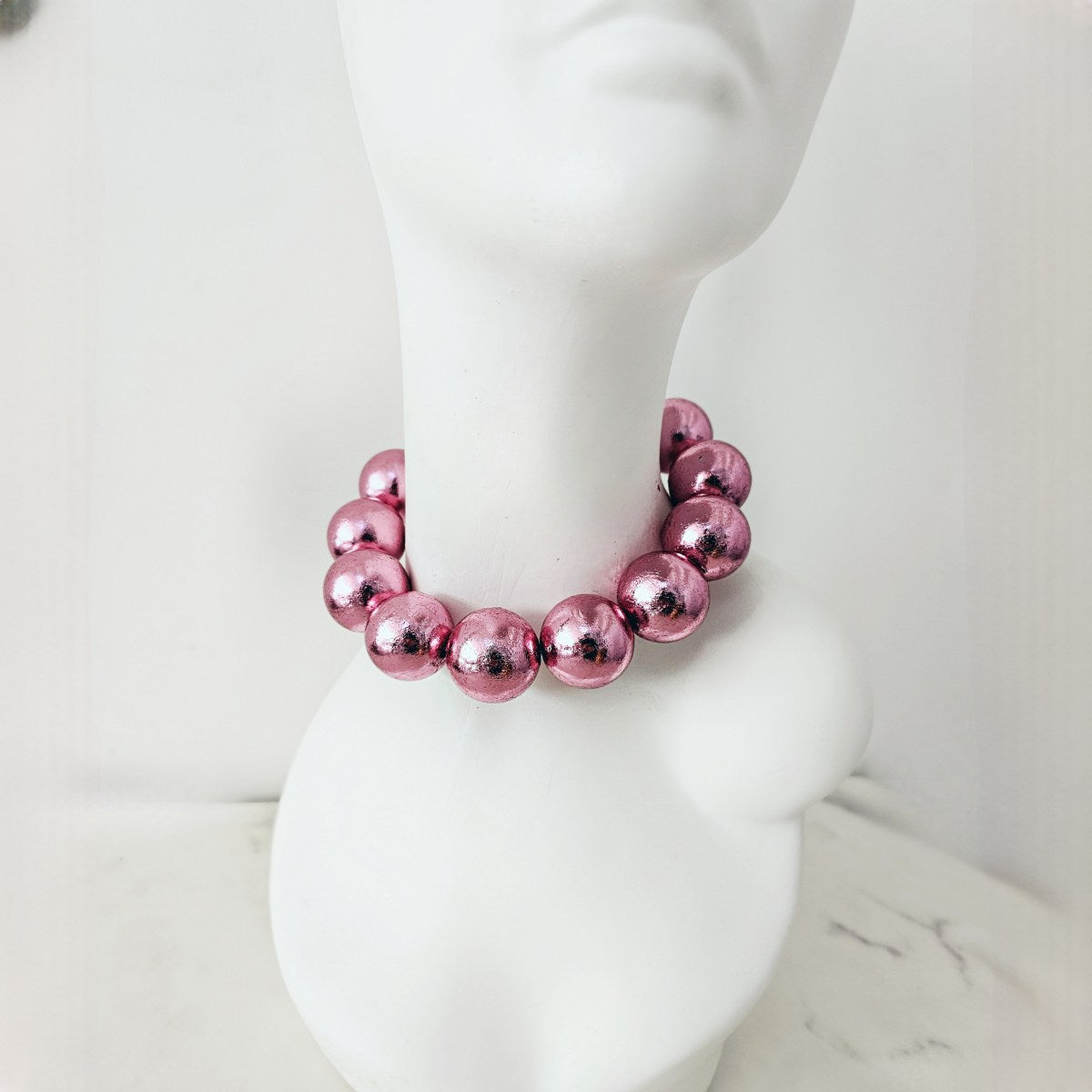 Metallic Pink Ariel Necklace
