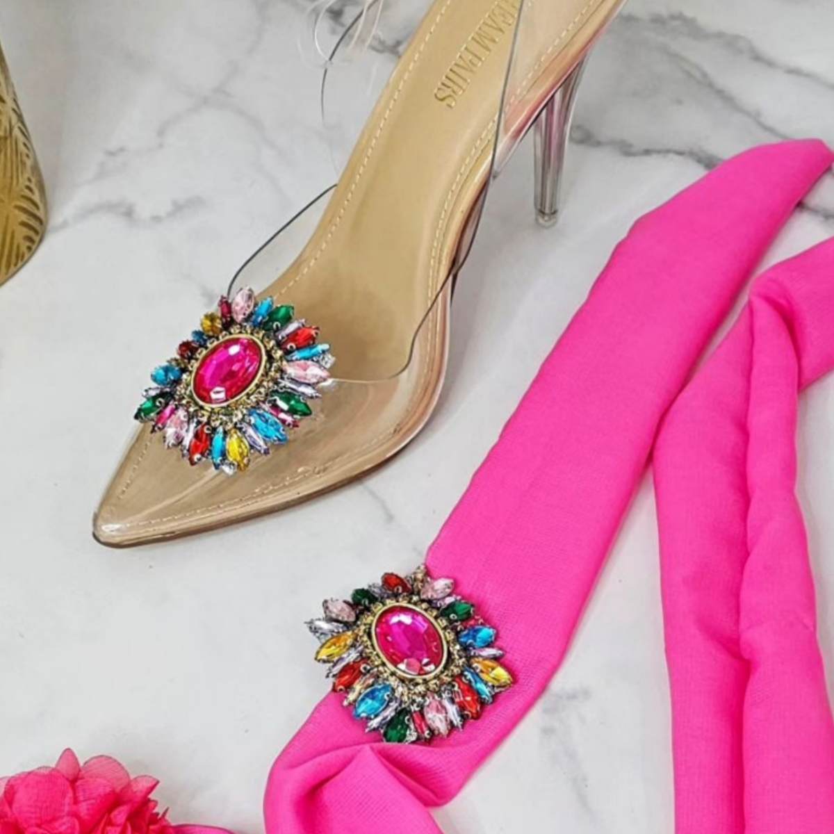 Add-Ons clips for Shoes Medallion Crystals colors