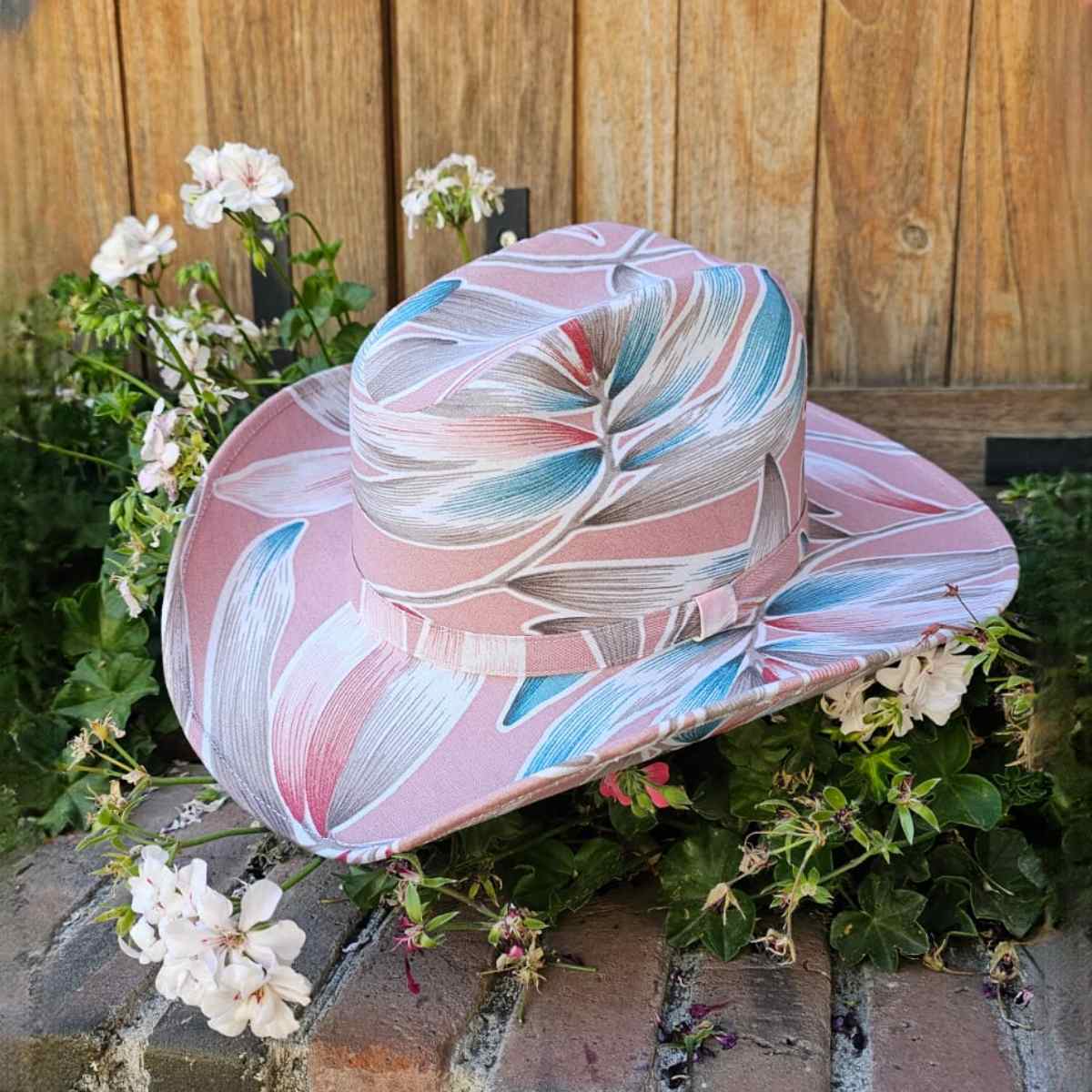 Peach Printed Texan Hat