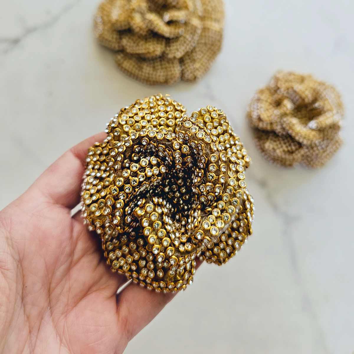 Golden Alice Flower Brooch