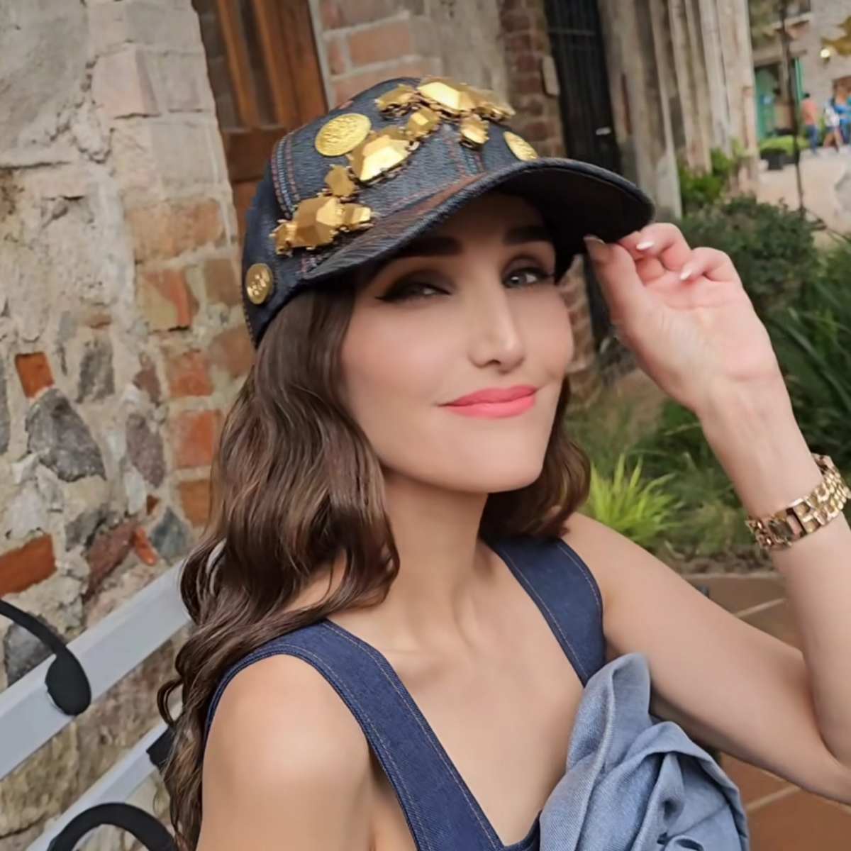 Golden Jet Denim Cap