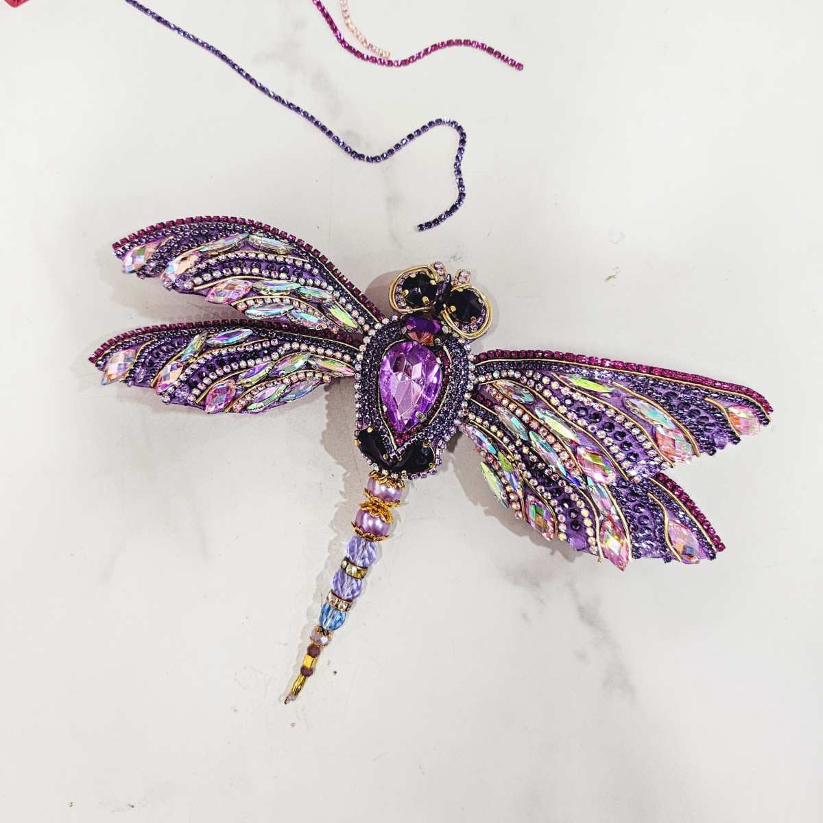 Prendedor Libélula CHICO 12cm · Prendedor Artesanal Insecto