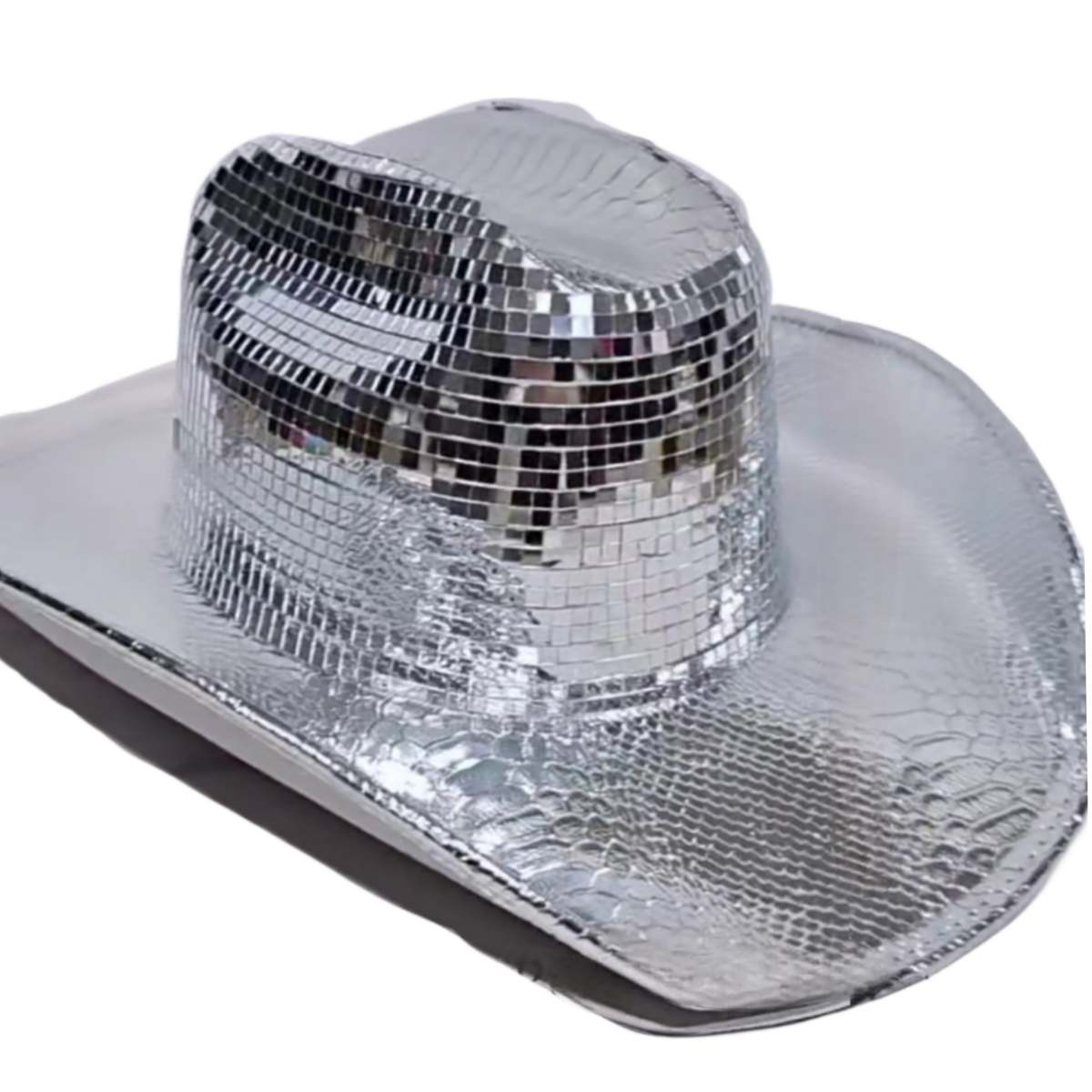 Texan Hat with Silver Mosaic Mirrors