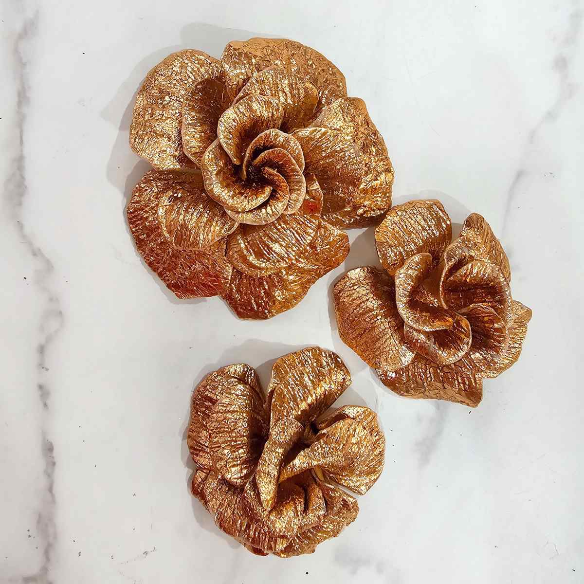 Prendedor Flor Elisa Dorada