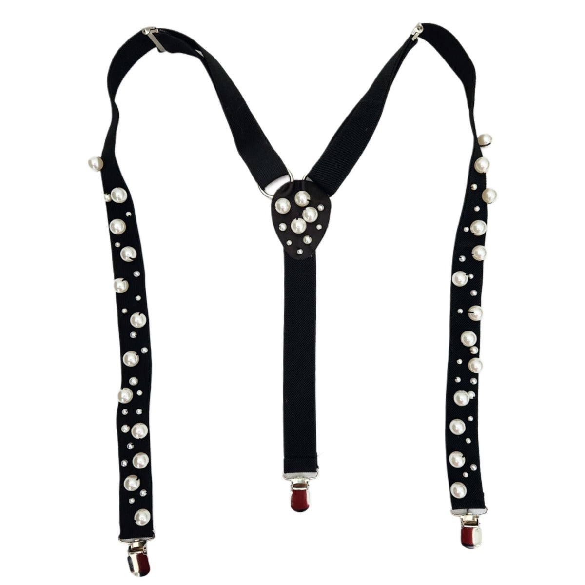 Pearl Dots Tie and Suspenders Set (special price)