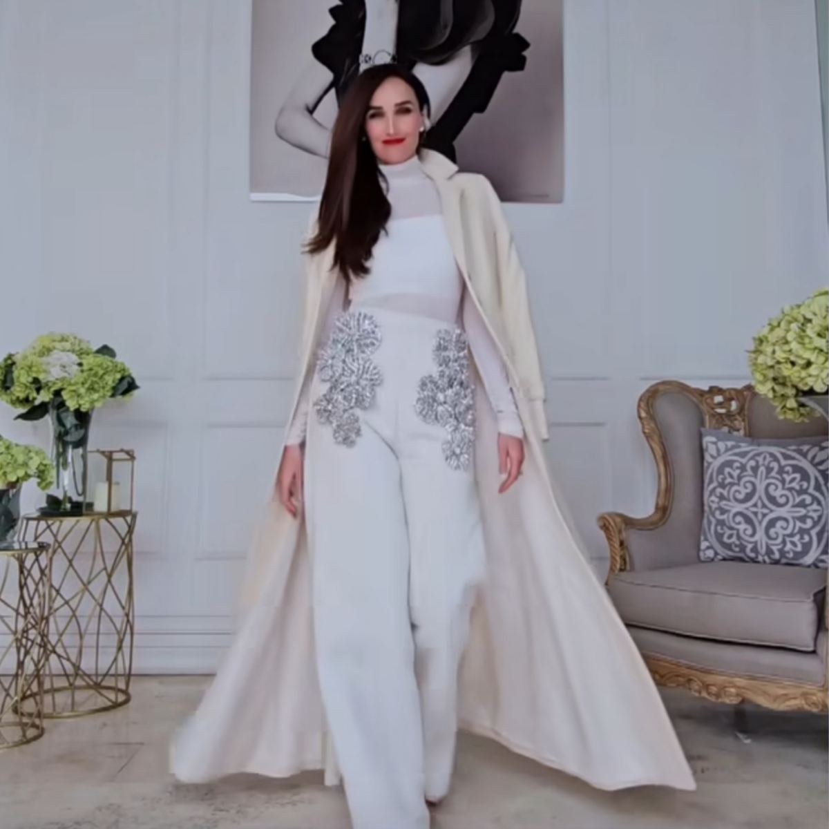 Capella Silver Flower Corsage Brooch