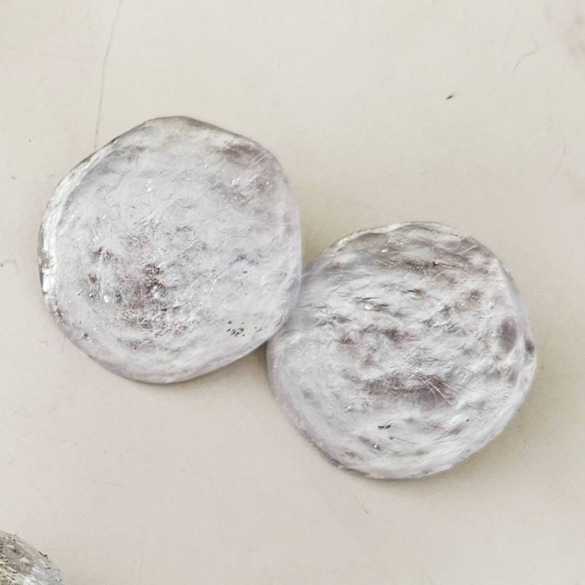 Mina Hammered Effect Transparent Earrings