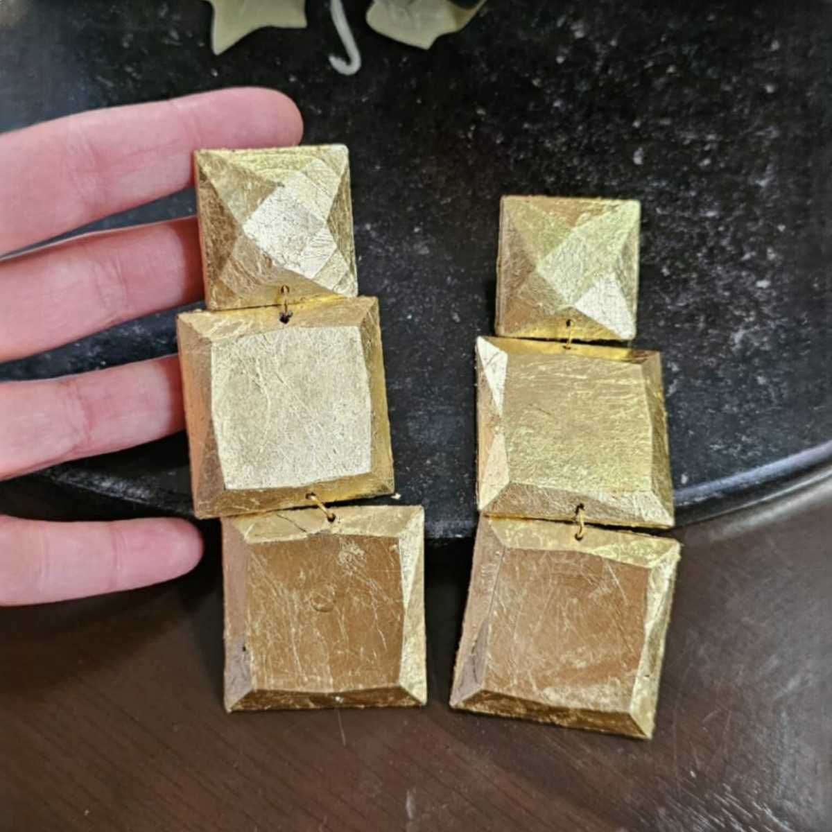 Aura Square Earrings