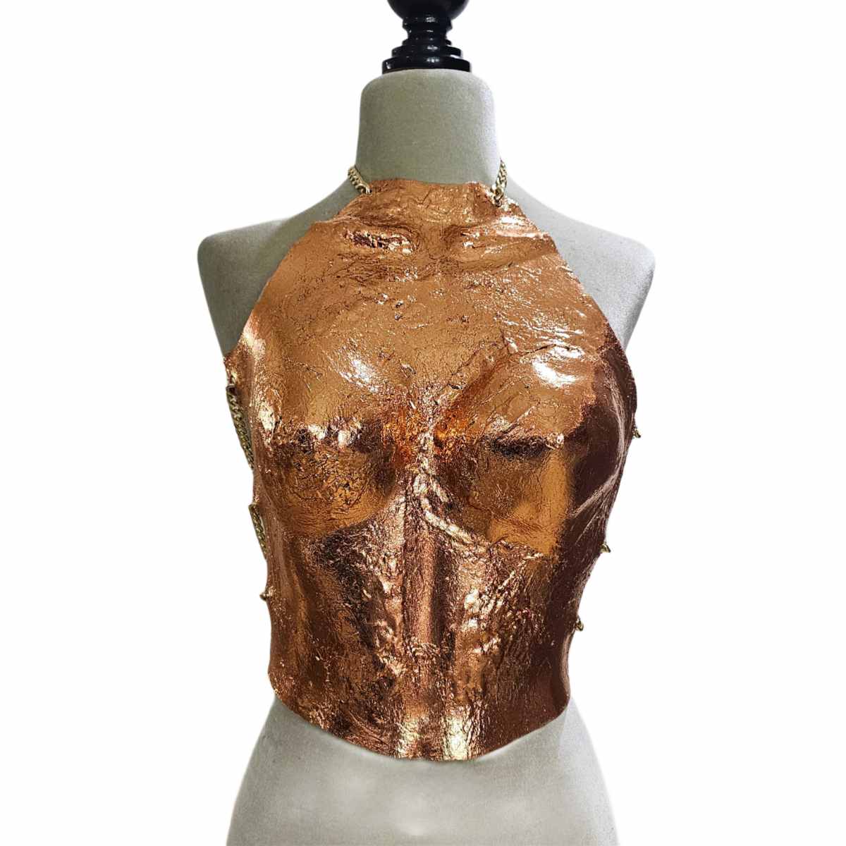 Athena Flexible Breastplate Copper Rose Gold Finish Breastplate