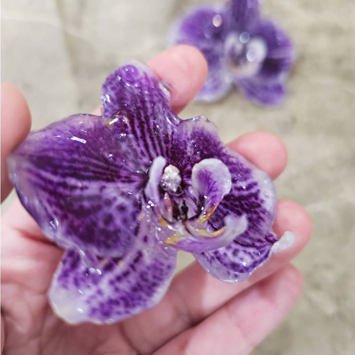 Purple Royal Orchid Earrings