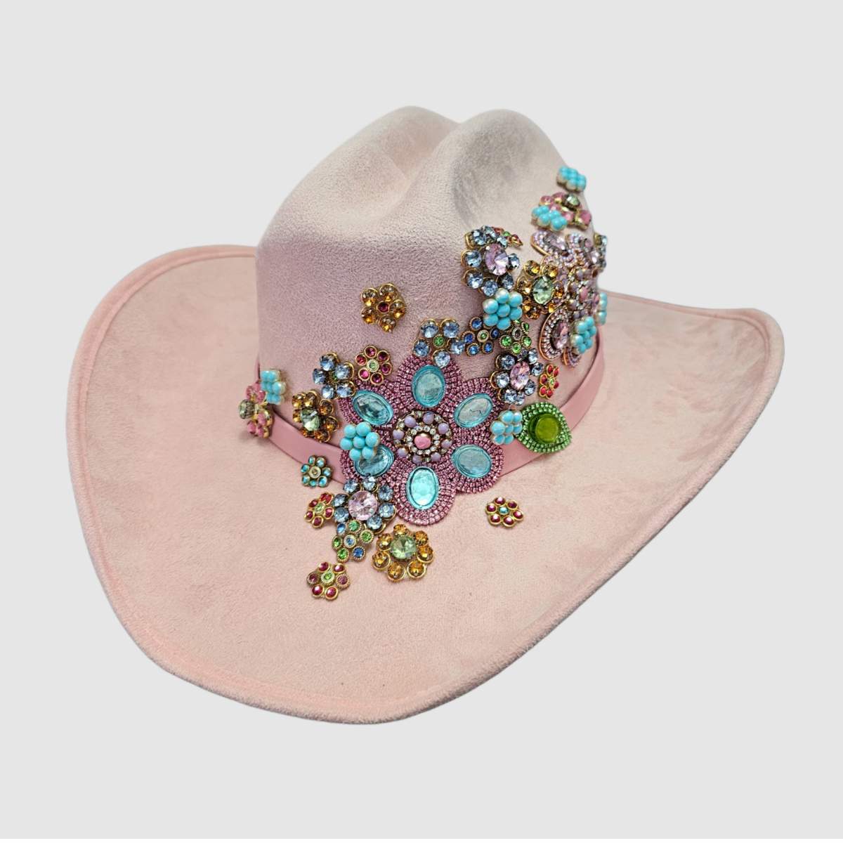 Pink Flower Texan Hat