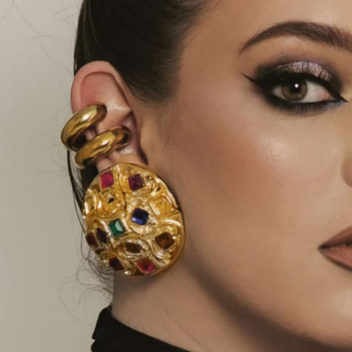 Sofia Gold Colored Earrings