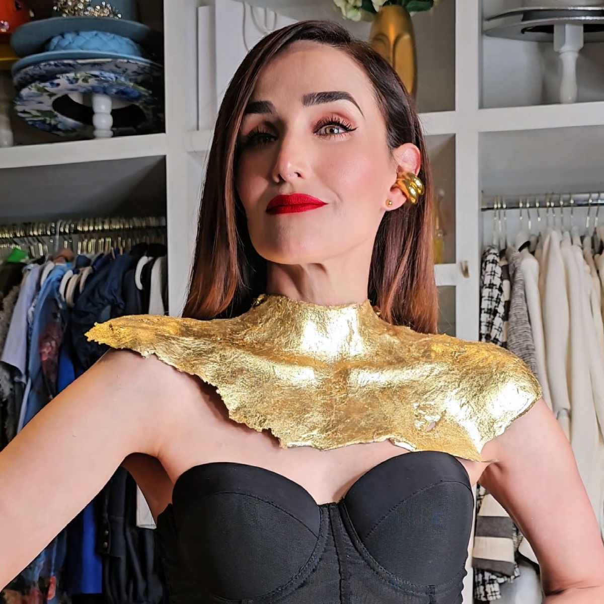 Collar Flexible Atenea Imitación hoja de Oro