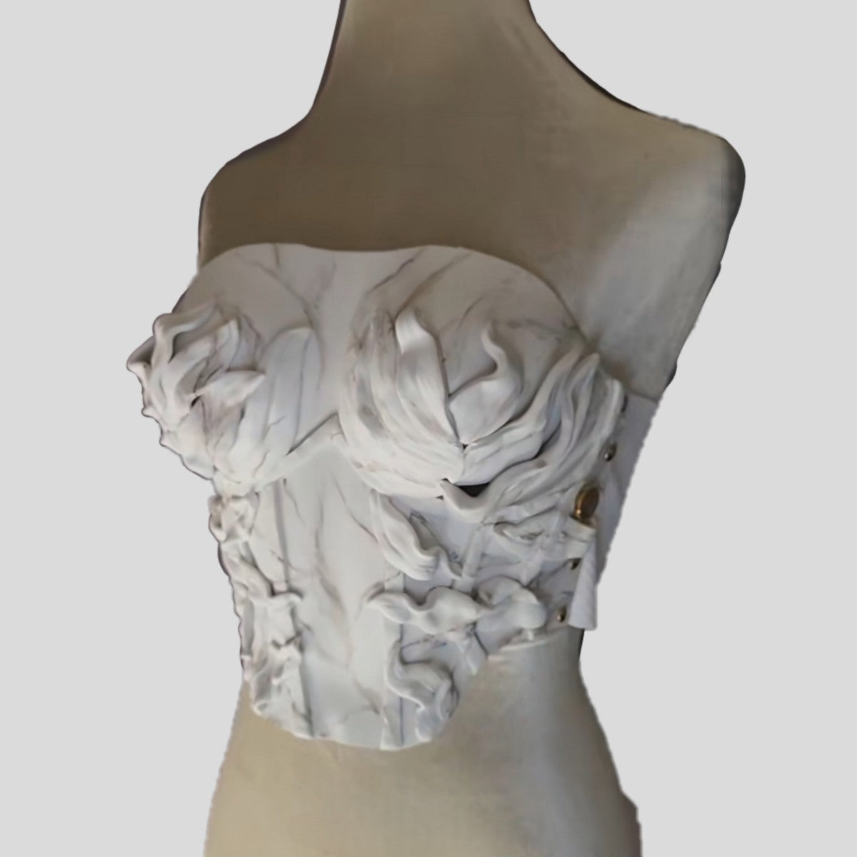 Aphrodite Rigid Bustier with Marble Effect