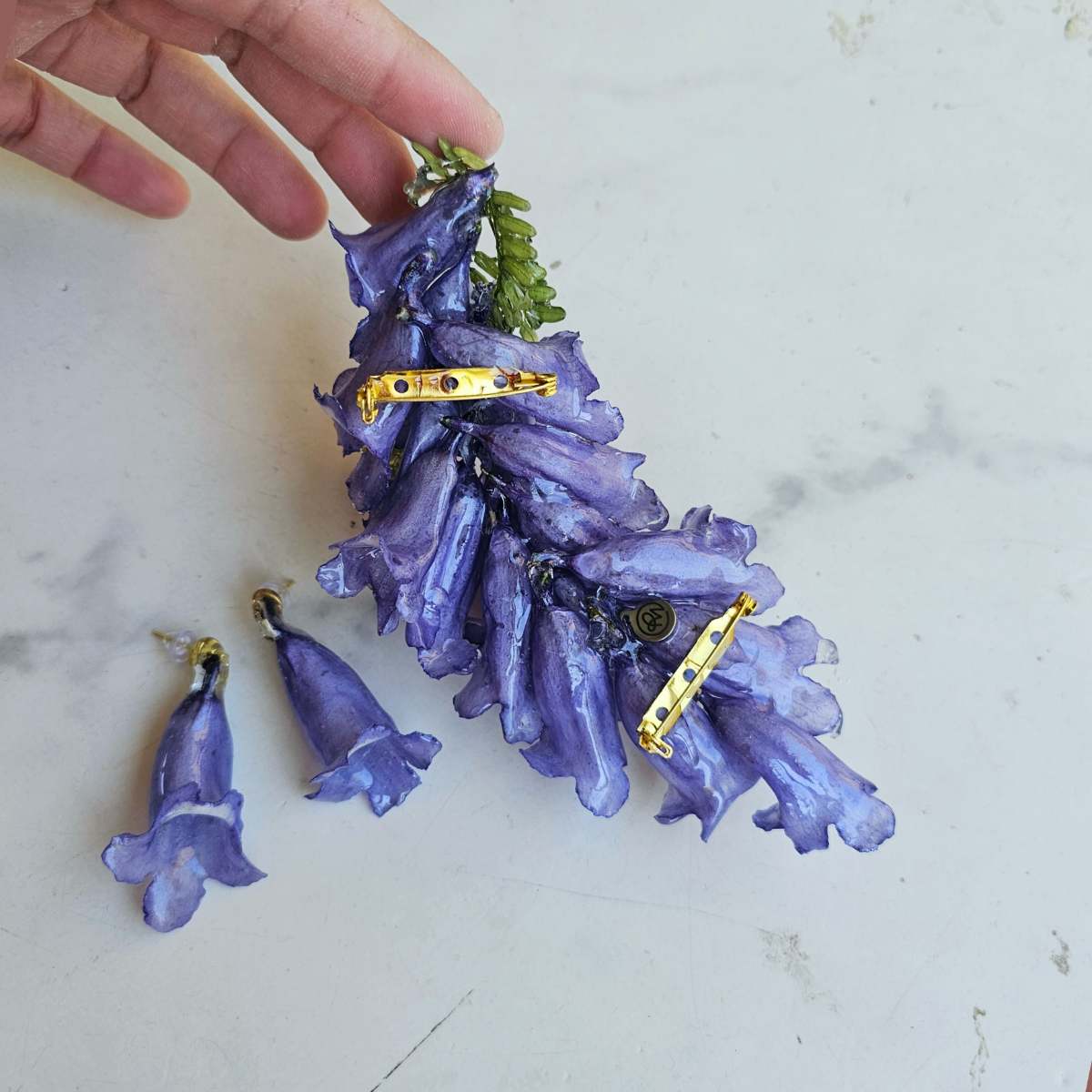 Preserved Royal Jacaranda Earrings