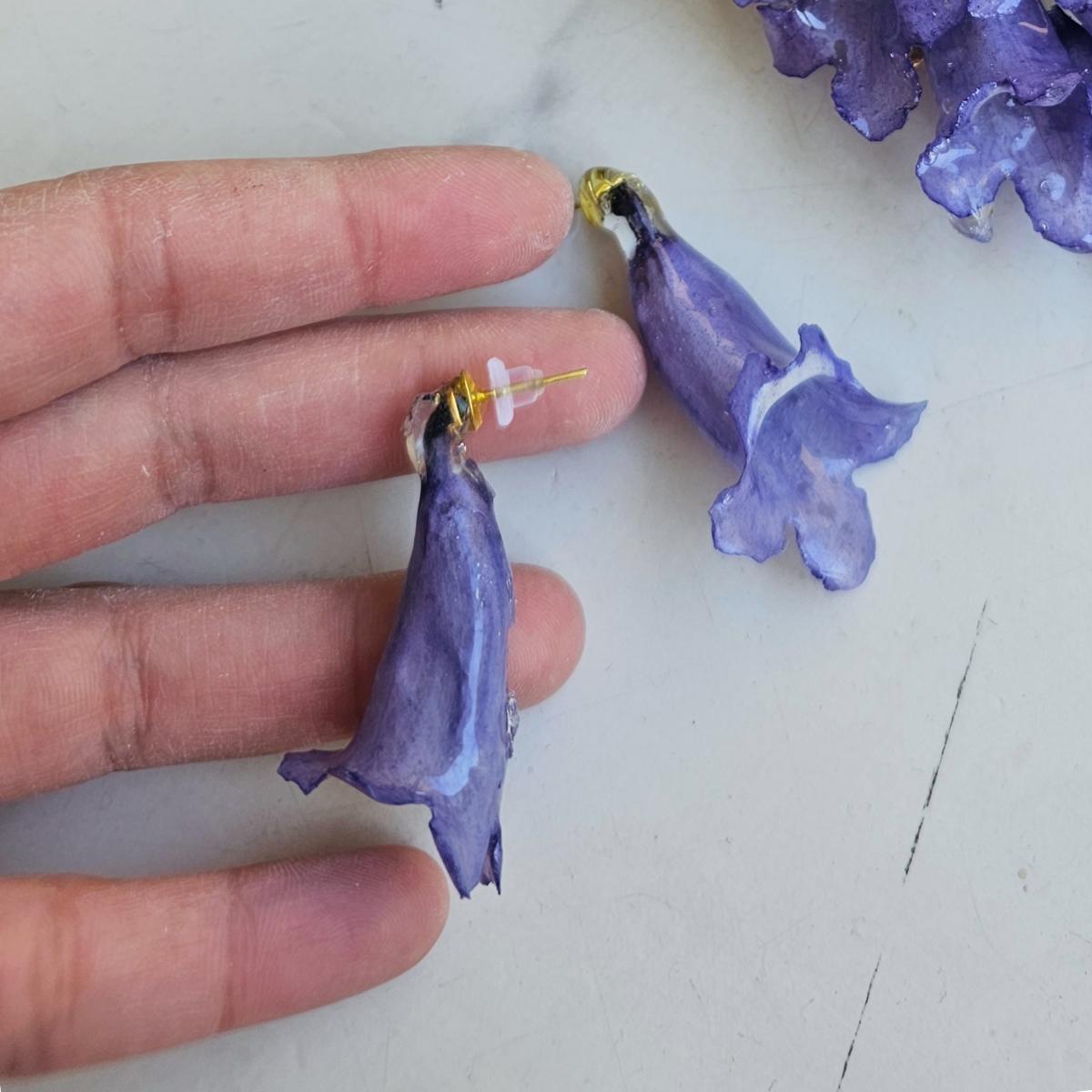 Preserved Royal Jacaranda Earrings