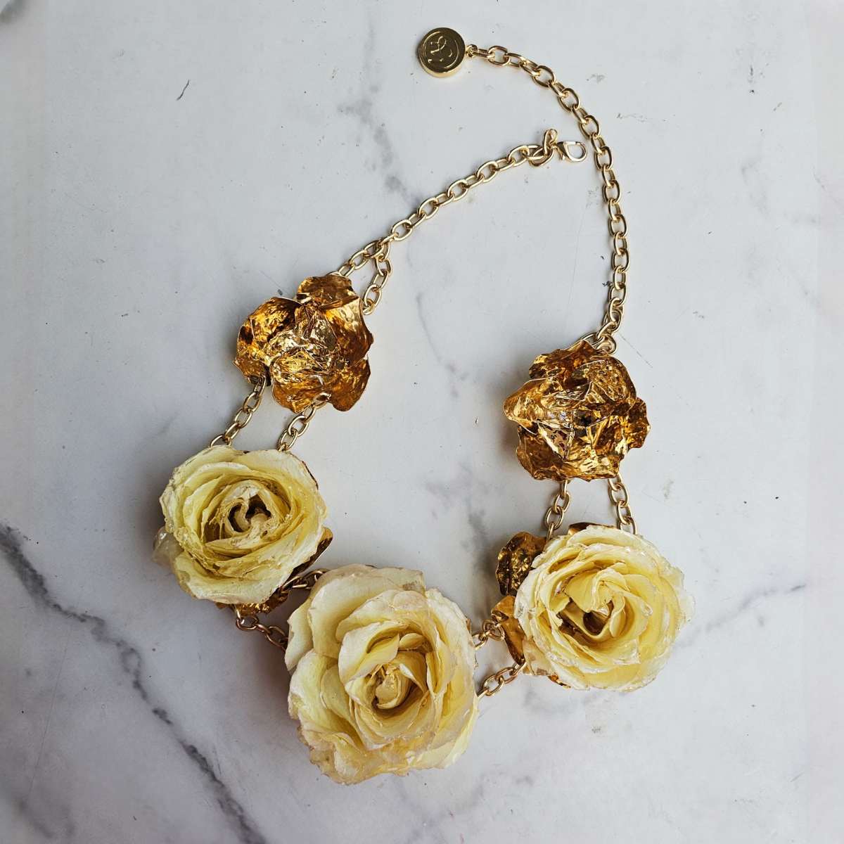 Rebecca Necklace with Preserved Real Roses