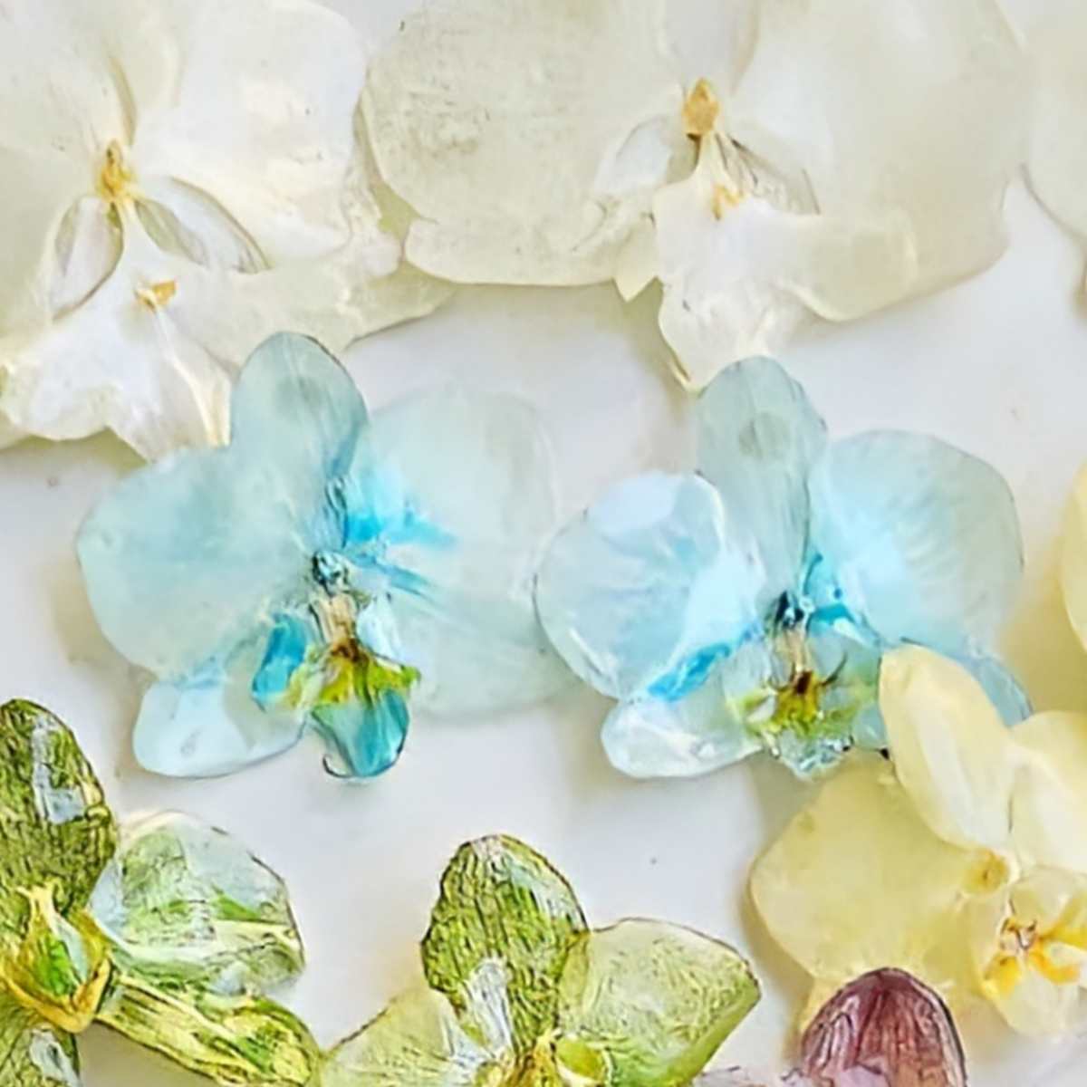 Purple Royal Orchid Earrings