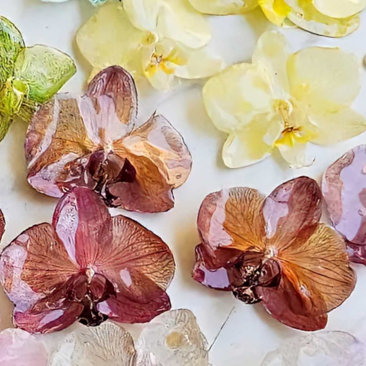 Purple Royal Orchid Earrings