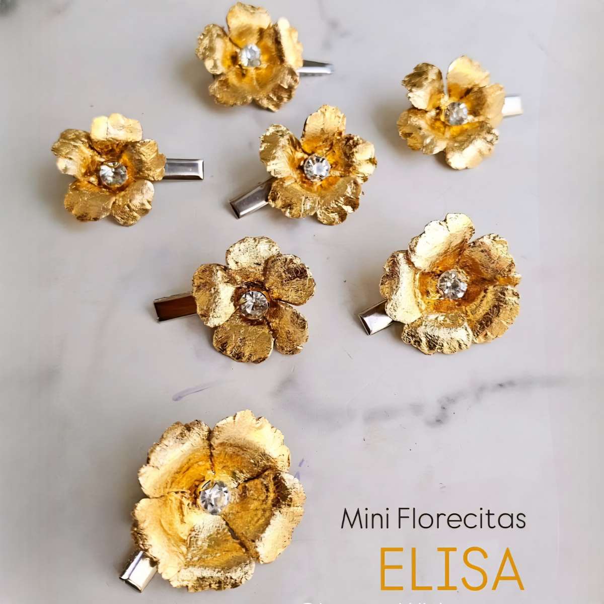 Set Broches Flor Elisa cabello