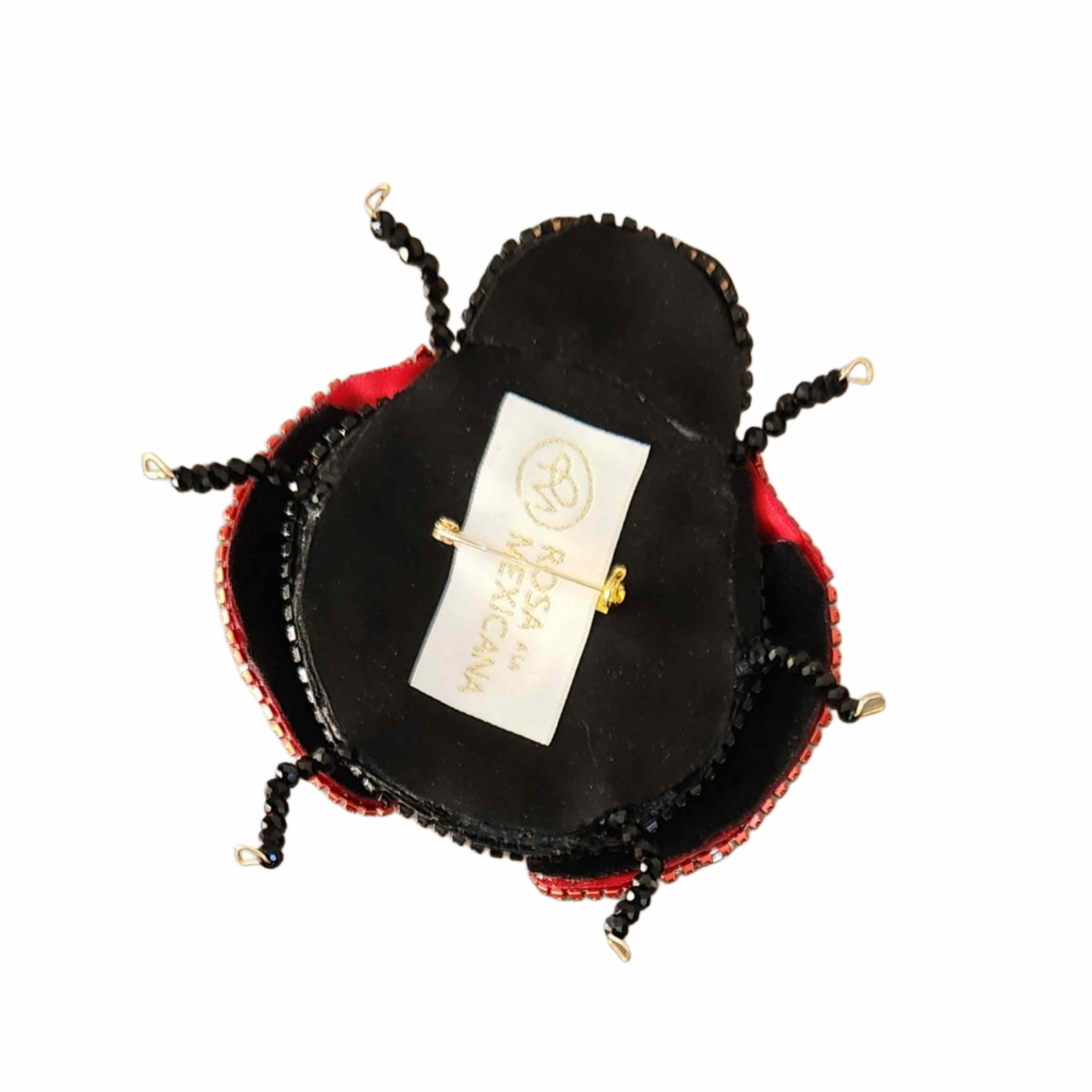 Prendedor Catarina cristales 10cm · Prendedor Artesanal Insecto