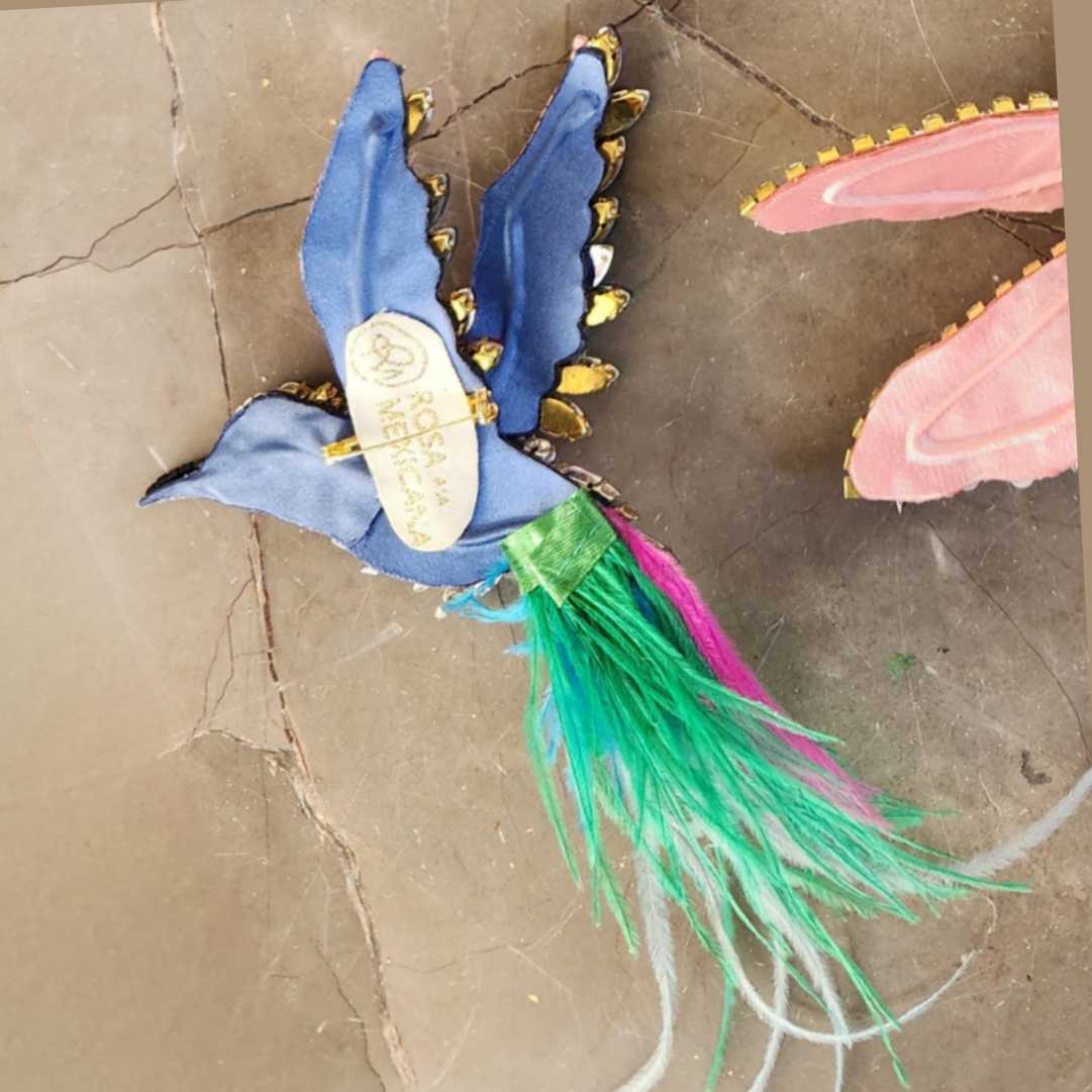 Prendedor Colibri cristales 10cm · Prendedor Artesanal