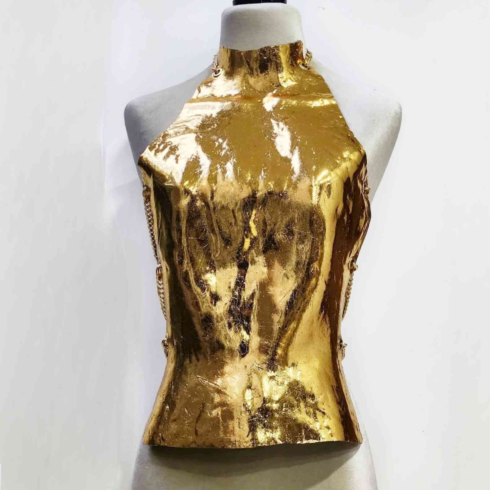 Pechera Flexible Calipso Imitación hoja de Oro Peto