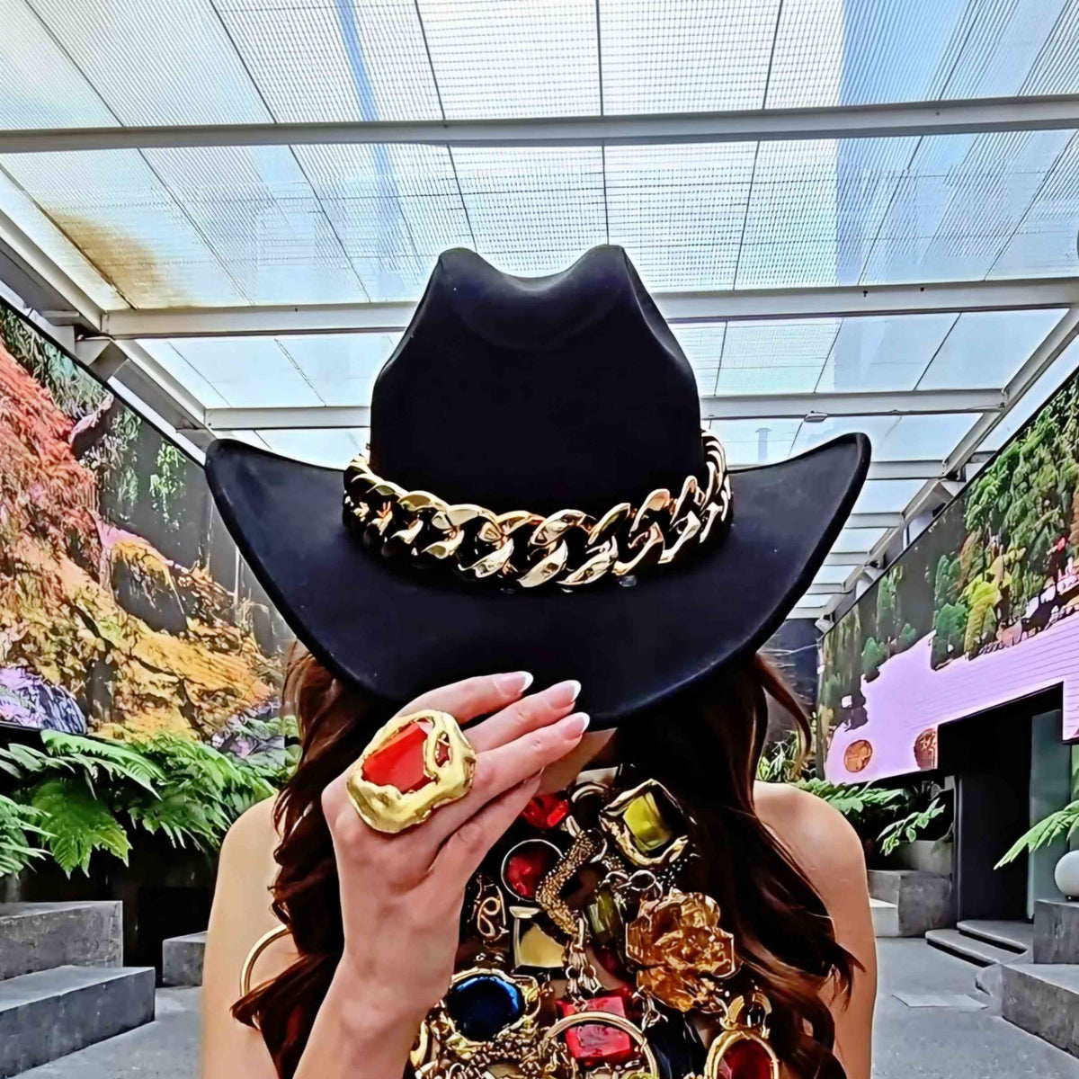 Sombrero Texana Cadenas Negra