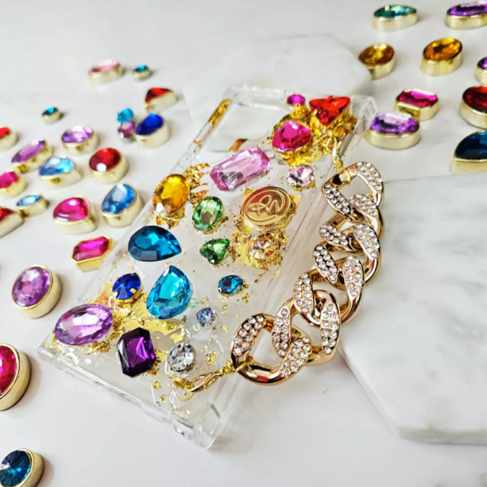 Rainbow Cell Phone Case with Removable Chain (Apple and Samsung)