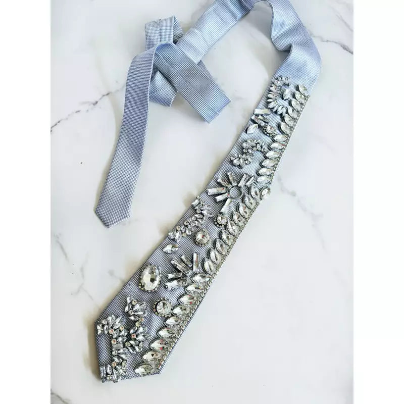 Kenya tie with colored crystals