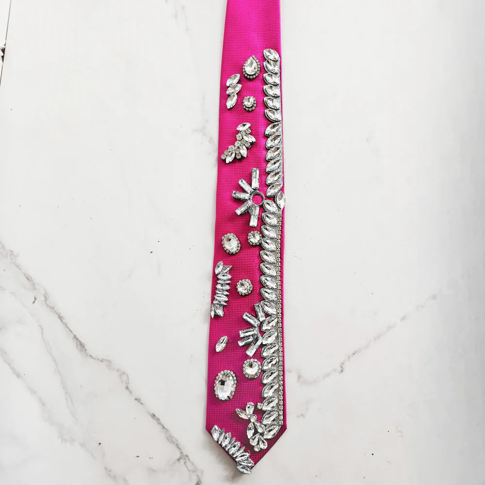 Kenya tie with colored crystals